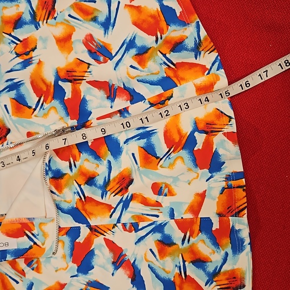 BCBGENERATION Abstract print multicolor mini skirt size 6 color swatches NWT - Picture 4 of 6